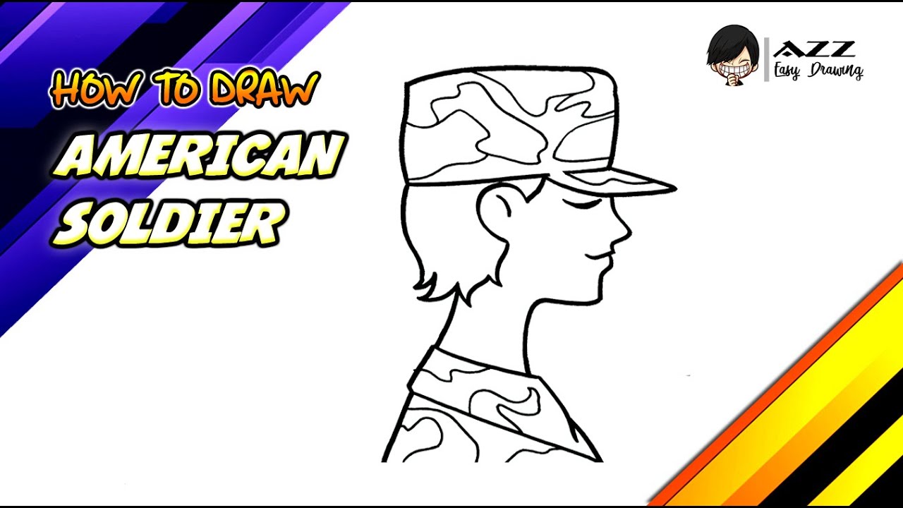 How To Draw American Soldier Step By Step - YouTube