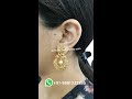 uncut diamond peacock design chandbali earring