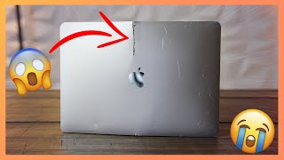 Someone tried to CUT THIS MACBOOK IN HALF, can I repair it?