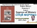 Sources of History Sem1 History Unit-3 Ambedkar Open University #braou #opendegree-history-sem1