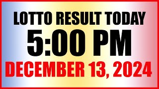 Lotto Result Today 5pm December 13, 2024 Swertres Ez2 Pcso