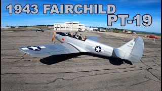 Fairchild PT-19 Cornell Start-up Engine Sounds and Taxi | Hagerstown Maryland Aviation Museum