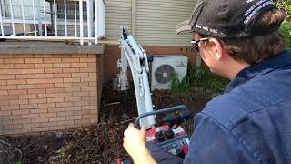 Digging up tree stumps with a Takeuchi 210R (1.1 Tonne Mini Excavator) [2]