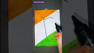 India Flag drawing 🇮🇳 Independence day #shorts #elegantdrawings #independenceday
