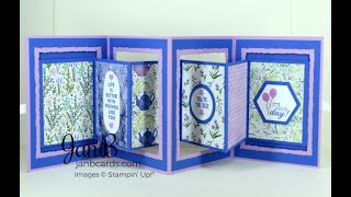 No.644 Multi Panel Accordion Fancy Fold Card - JanB UK Stampin' Up! Independent Demonstrator