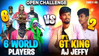😈This Is Real Challenge😈|| AJ Jeffy Challenging Me| 2 Pc Players Vs 6 Mobile legends|Free Fire Match