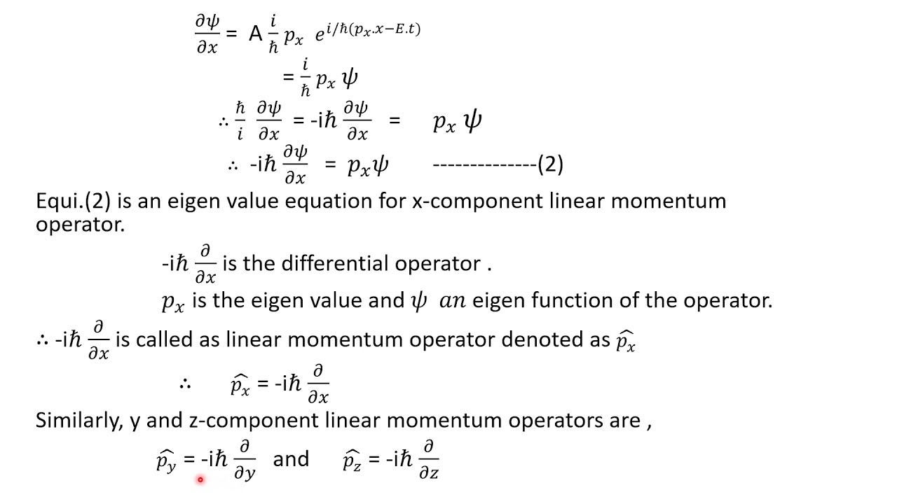 Operators In Quantum Mechanics- I - YouTube