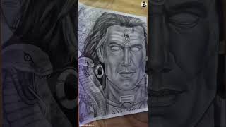 Drawing ✍️ | Lord Shiva, Mahakal 💀🥰🙏 | Short Video | Kishan Gupta Arts #shiv #mahadev  #shorts