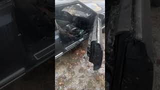 My 1977 Lincoln continental mark v triple black on fire burned down to the ground