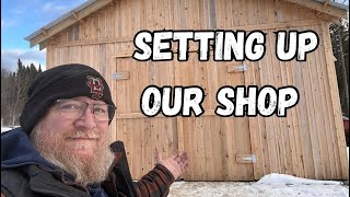 Setting up our Workshop | Life Off-grid in Maine