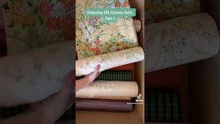 Unboxing silk kimono bolts part 1 #shorts #unboxing #unbox #handmade #silk #japanese #diy #fabric