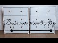 Beginner Friendly, 2 Day Furniture Flip/ Makeover Back to the Basics using Rustoleum Chalk Paint