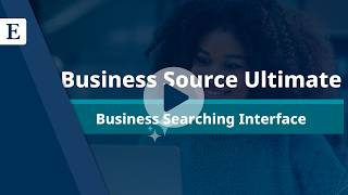 Business Source Ultimate on the Business Searching Interface