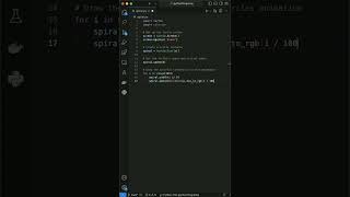 DRAWING BEAUTIFUL spiral in Python 🌀 #shorts #programming #python #coding #viral