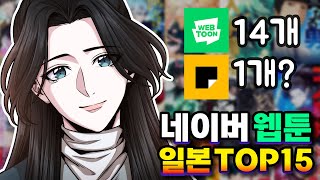 2024 네이버 웹툰 일본 TOP15