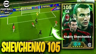 PRIMEIRA GAMEPLAY DO ANO 😱 SHEVCHENKO 105 ÉPICO ESPETACULAR no EFOOTBALL 2025 MOBILE 😳🔥