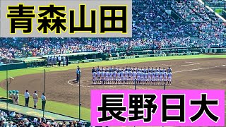 長野日大8回裏の攻撃(第106回全国高等学校野球選手権大会 第7日 第1試合 長野日大 vs 青森山田)