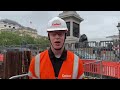 london trafalgar square repair of gas escapes