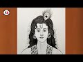 Krishna Drawing -Easy Step by step with Pencil | Krishna drawing pictures | Chitra | buttor pot