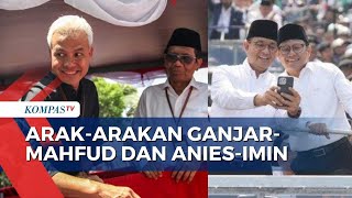 Momen Antusias Pendukung Anies-Muhaimin \u0026 Ganjar-Mahfud Daftar ke KPU