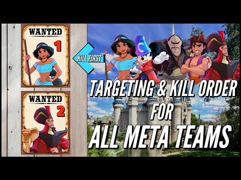Targeting Guide & Character Take Down Order Recommendation for Meta Teams Disney Sorcerer's Arena