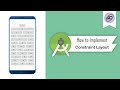 How to Implement Constraint Layout in Android Studio | ConstraintLayout | Android Coding