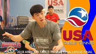 Arnold Table Tennis Challenge 2018 - Mingwei Ju vs Jinbao Ma - Open Final (Highlights)