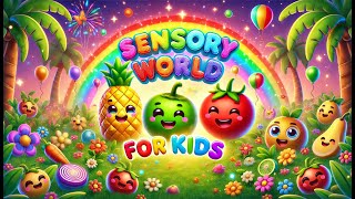 🌈Sensory World for Kids  Smoothie Mix!- Fun Dance Video with music and animation