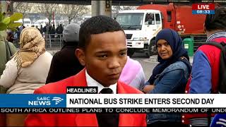 Day 2 National bus strike update from PE and Cape Town