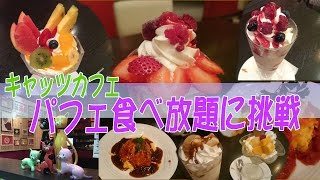 【パフェ食べ放題に挑戦】キャッツカフェの『パフェ食べ放題セット』～外食・グルメ・パフェ・食べ放題・バイキング～