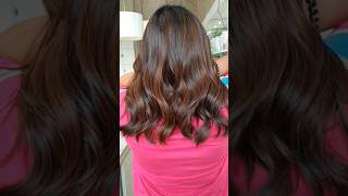 Chocolate brown colour balayage technique highlights technique