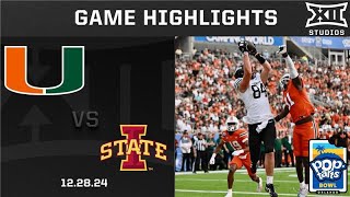 #13 Miami vs. #18 Iowa State Game Highlights | 2024 Pop-Tarts Bowl