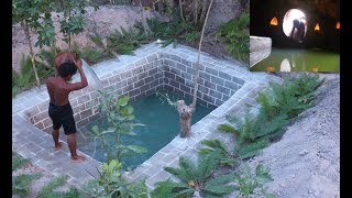 Building Awesome Secret Underground House In Swimming Pool Primitive Skill