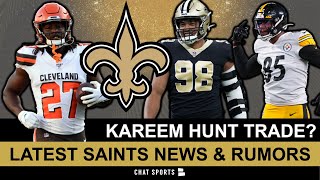Kareem Hunt Trade To New Orleans? Saints Rumors On NFL Free Agent Eric Ebron + Payton Turner News