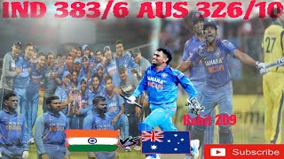 ROHIT 209 INDIA VS AUSTRALIA 7th ODI MATCH HIGHLIGHTS 2013