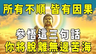 [洞見禪心]如果你不順，老僧說：“所有不順，皆有因果”，參悟這三句話，助你早日翻身 #運勢 #洞見禪心 #佛禪 #曉書說 #禪語 #深夜讀書 #佛學 #轉運 #因果 #法鼓講堂 #2023