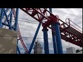 superman escape roller coaster launch at movie world gold coast