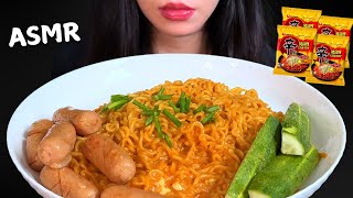 ASMR EATING CHEESY STIR FRY RAMEN MUKBANG *EATING SOUNDS*