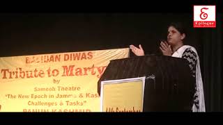 Adv. Monika Kohli Ganju on Balidan Divas (Tribute to Martyrs) organized by Panun Kashmir