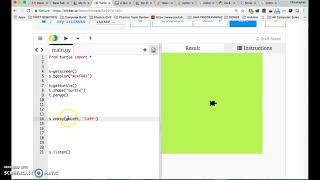 CS1 -- Python Turtle with Keys and Squares