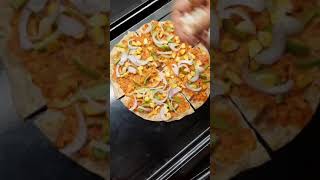 ROTIZZA | CHAPATI PIZZA 🍕 |THIN CRUST PIZZA #shorts #youtubeshorts