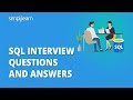 SQL Interview Questions And Answers | SQL Interview Preparation | SQL Training | Simplilearn
