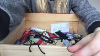 ASMR Sorting through my drawer of random things!