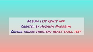 Album List React App