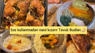 🍗FIRINDA MUHTEŞEM SEBZELİ BUDLAR VE SAFRANLI BASMATİ🍛 /TAM BİR DAMAK CANAVARI🍗