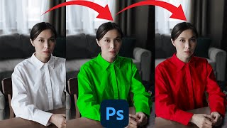 How to change the color of white clothes in photoshop❤