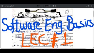 CS504 Software Eng. Basics Short Lecture # 1 | Software Engineering Coursework Help for University