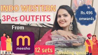 Latest *Indo western /3 Pcs Outfits* From *Meesho*  l Tryon Haul l Honest review #weddingspecial