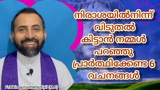 നിരാശയിൽനിന്ന് വിടുതൽ കിട്ടാൻ നമ്മൾ പറഞ്ഞു പ്രാർത്ഥിക്കേണ്ട 6 വചനങ്ങൾ|| Fr.bibin pullanthithottiyil