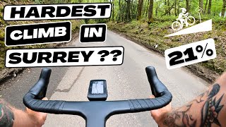 Is this THE hardest cycling climb in Surrey? 🥵  #Episode16 #roadcycling